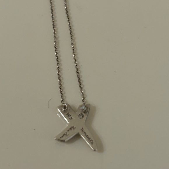 Tiffany & Co Paloma Picasso Silver X Graffiti Necklace - Picture 3 of 6